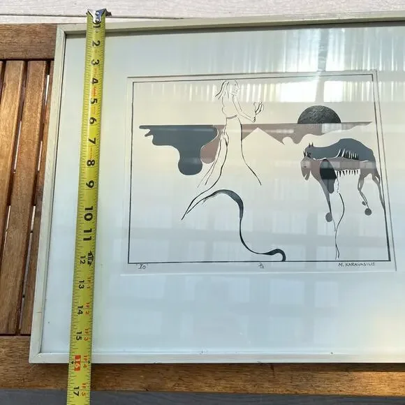 Michael Karavasilis Contemporary Art work framed signed “IO” 2/10